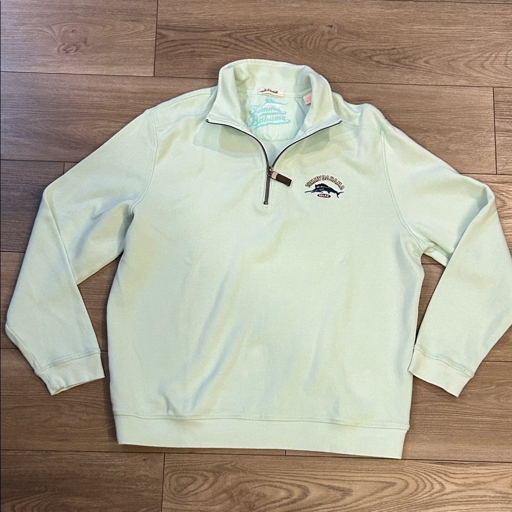 Tommy Bahama Men’s Large 1/4‎ Zip Sweatshirt Marlin Logo Pullover